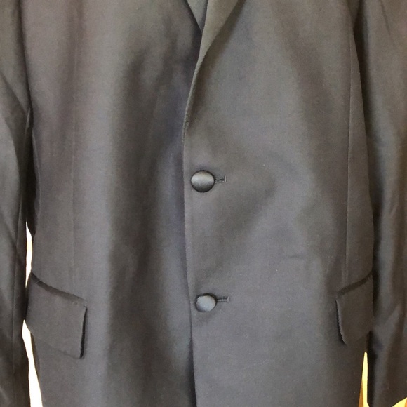 HART SCHAFFNER MARX size 44R Blazer Classic Black 100% Worsted Wool $995 NEW - Picture 9 of 14